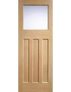 DX 30&#039;s Style Glazed Oak Internal Door