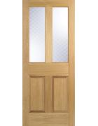 Malton Glazed Screenprint Oak Internal Door