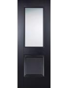 Arnhem Black Primed Glazed Internal Door