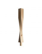 90mm Contemporary Twist Newel Post with Spigot Dowel