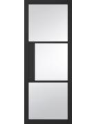 Tribeca Black Primed Clear Glazed Internal Door