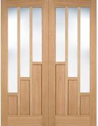 Coventry Glazed Pairs Pre-Finished Oak Internal Door