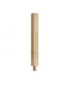 Square Double Fluted Newel Post with Spigot Dowel 