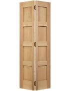 Shaker 4 Panel Bi-Fold Oak Internal Door