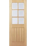 Mexicano Clear Glazed 6L Oak Internal Door