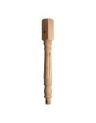 90mm Classic Fluted Newel Post with Spigot Dowel