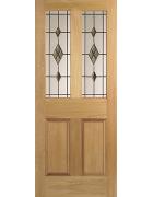 Malton Glazed Smoked ABE-Lead Oak Internal Door
