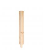 Square Double Fluted Newel Post with Spigot Dowel 