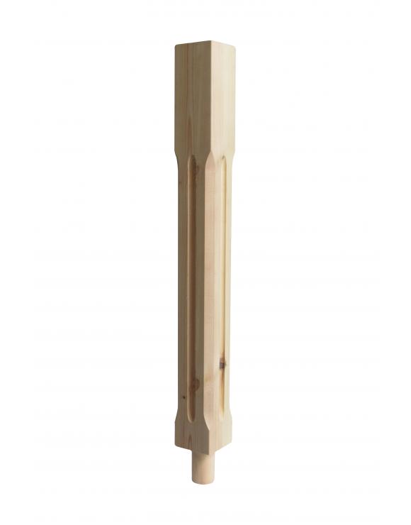 90mm Chamfered Fluted Newel Post with Spigot Dowel image