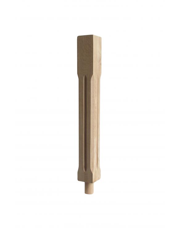 90mm Chamfered Fluted Newel Post with Spigot Dowel image