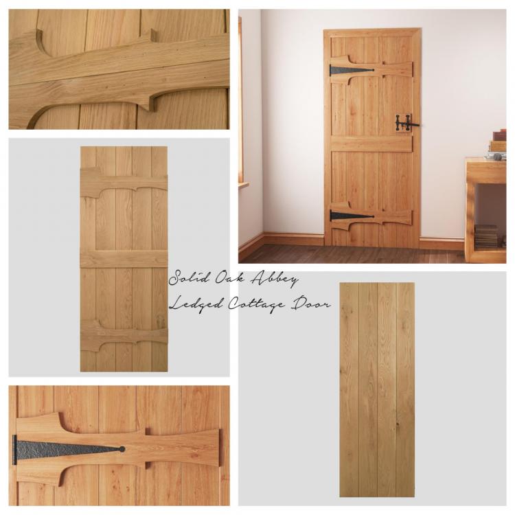 Solid Oak Abbey Ledged Cottage Door product image