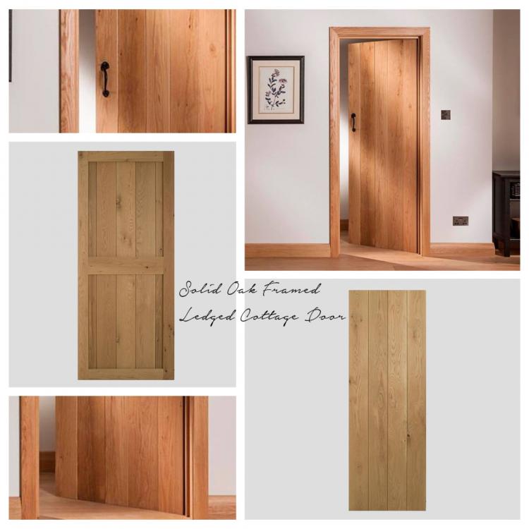 Solid Oak Framed Ledged Cottage Door product image