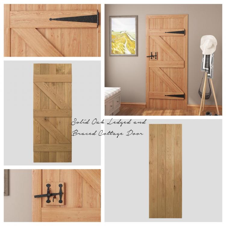 Solid Oak Ledged and Braced Cottage Door product image
