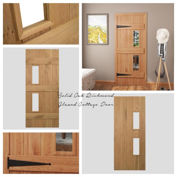Solid Oak Richmond Glazed Cottage Door product image