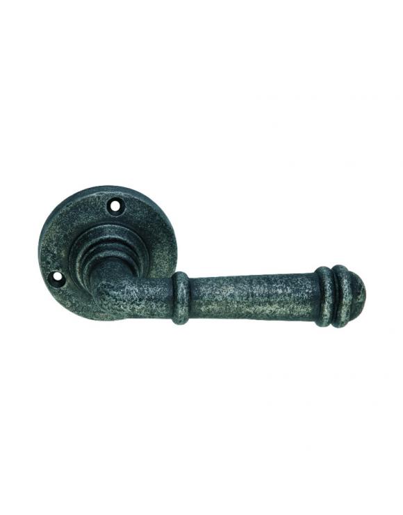 Ribbed Lever Handle on Round Rose image