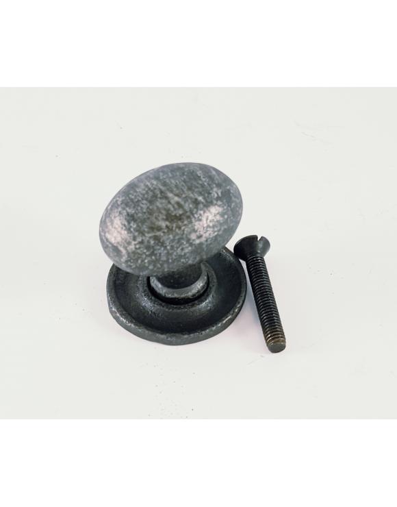Oval with Base Pewter Cupboard Knob image