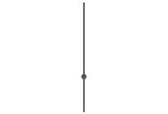 Black Iron Orb Round Stair Spindle