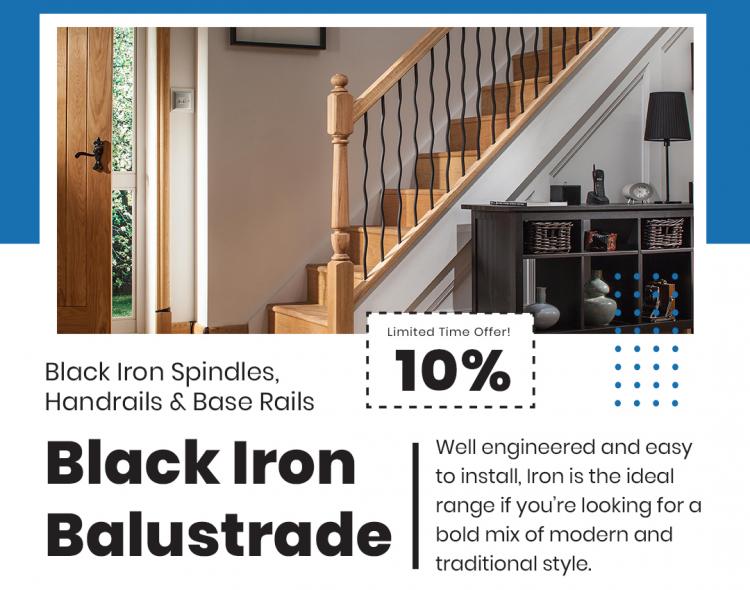 10% off Black Iron Spindles at Blueprint Joinery.