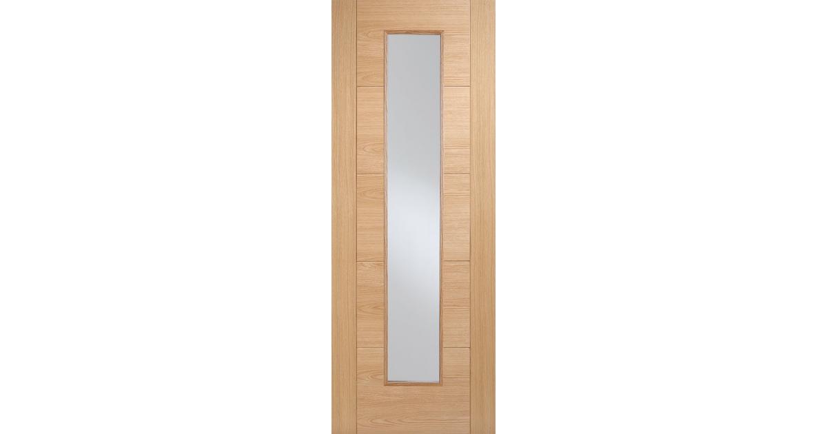 Vancouver Long Light Glazed PreFinished Oak Internal Door Blueprint