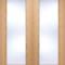 Vancouver Pattern 10 Glazed Pairs Pre-Finished Oak Internal Door image