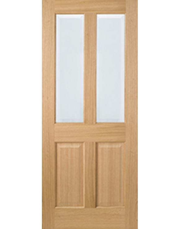 Richmond Pre-Finished Clear Glazed Oak Internal Door image