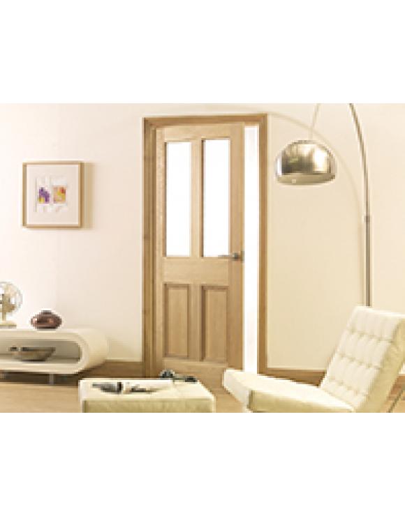 Malton Glazed Smoked ABE-Lead Oak Internal Door image
