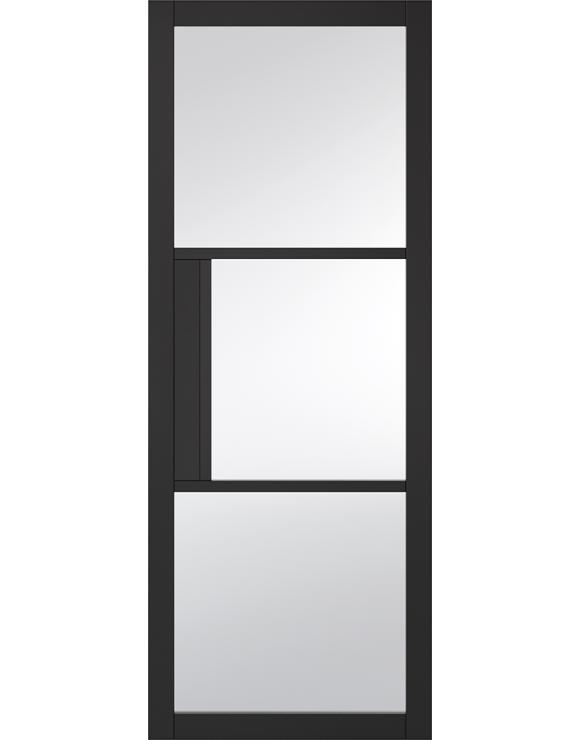 Tribeca Black Primed Clear Glazed Internal Door image