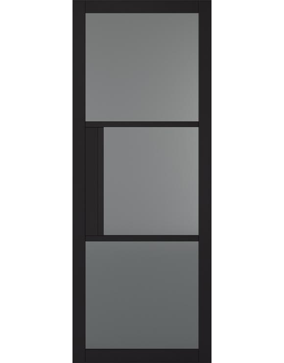 Tribeca Black Primed Tinted Glazed Internal Door image