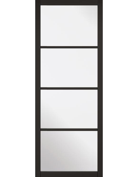 Soho Black Primed Glazed Internal Door image