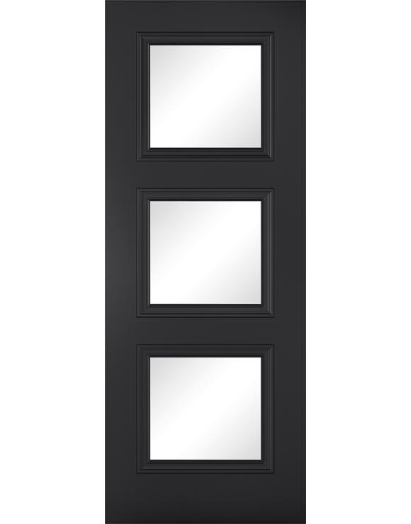 Antwerp Black Primed Glazed Internal Door image