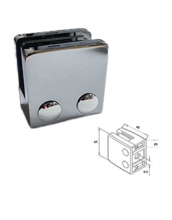 Square Glass Clamp 8mm or 10mm image