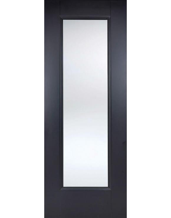 Eindhoven Black Primed Glazed Internal Door image