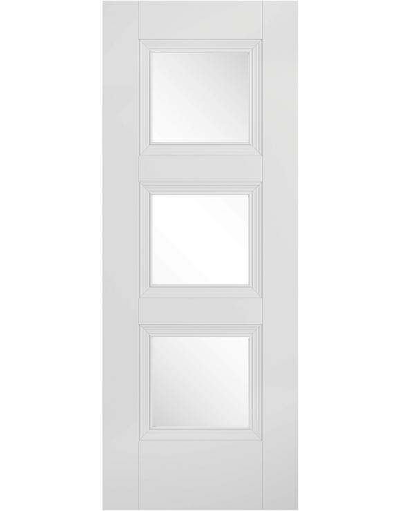 Amsterdam White Primed Glazed Internal Door image