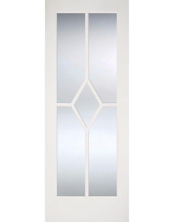 Reims White Primed Glazed Internal Door image