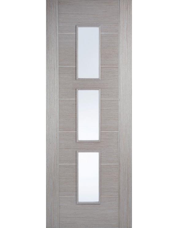 Hampshire Pre-Finished Light Grey Glazed Internal Door image