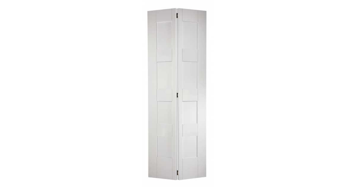 Shaker 4 Panel Bi-Fold White Internal Door | Blueprint Joinery