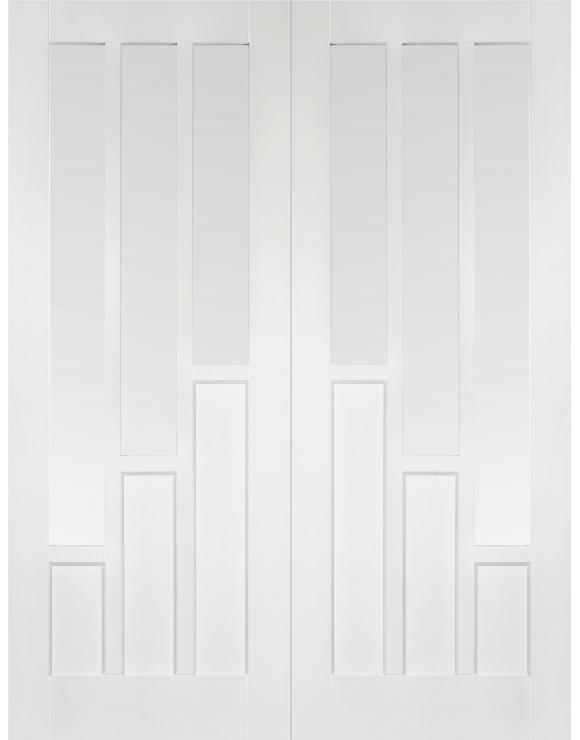 Coventry Glazed Pairs White Primed Internal Door image