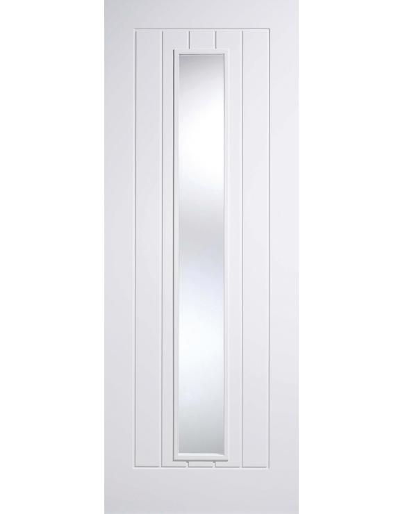 Mexicano White Primed 1L Glazed Internal Door image