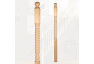 Pine Rope Twist Newel Post with Cap Trade Pack