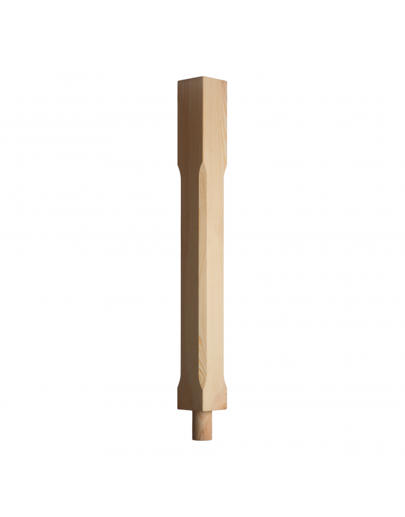 90mm Stop Chamfered Newel Post with Spigot Dowel image