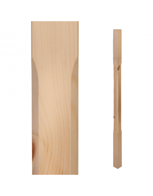 Pine 41mm Stop Chamfered Stair Spindle image