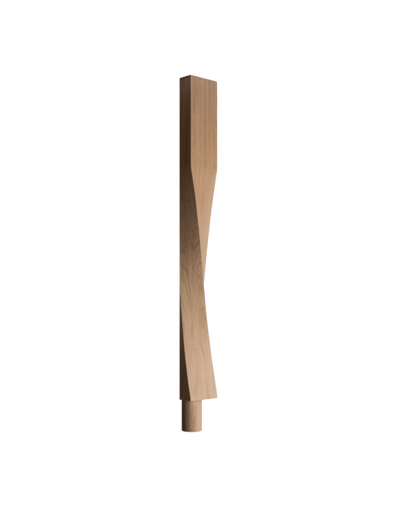 90mm Contemporary Twist Newel Post with Spigot Dowel image