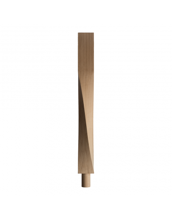 90mm Contemporary Twist Newel Post with Spigot Dowel image