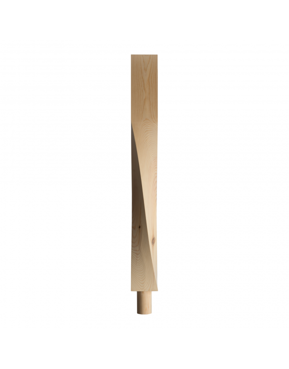 90mm Contemporary Twist Newel Post with Spigot Dowel image