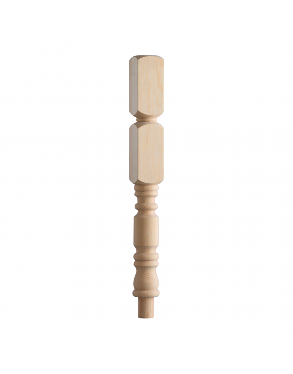 90mm Classic Rolling Pin Newel Post with Spigot image