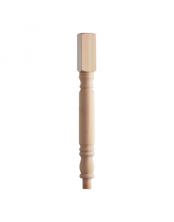 90mm Classic Rolling Pin Newel Post with Spigot image