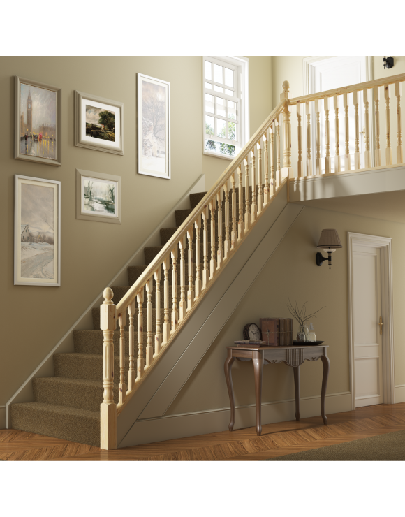 Fluted Rolling Pin Stair &amp; Landing Balustrade Kit image