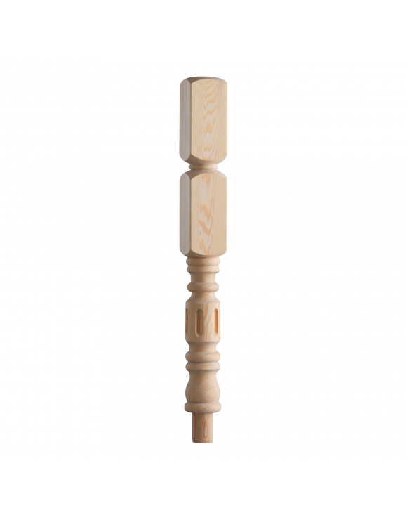 90mm Fluted Rolling Pin Spigot Newel Post image