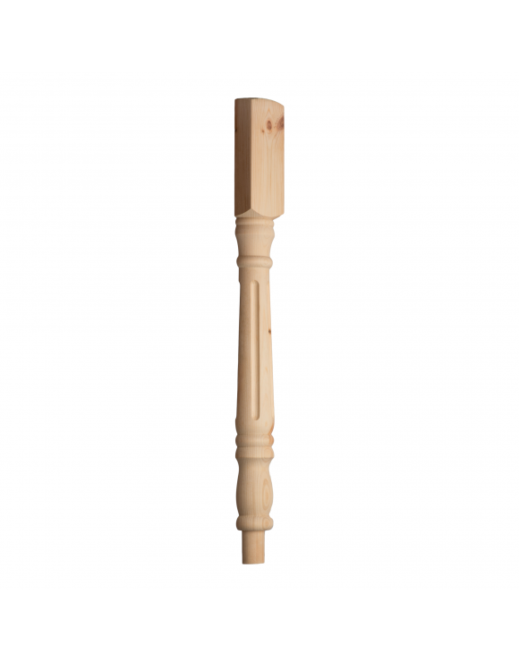 90mm Classic Fluted Newel Post with Spigot Dowel image