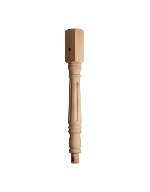 90mm Classic Fluted Newel Post with Spigot Dowel image